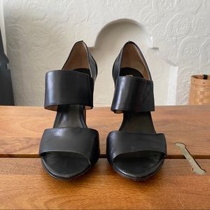 All Saints Black Ruched Heel Stiletto